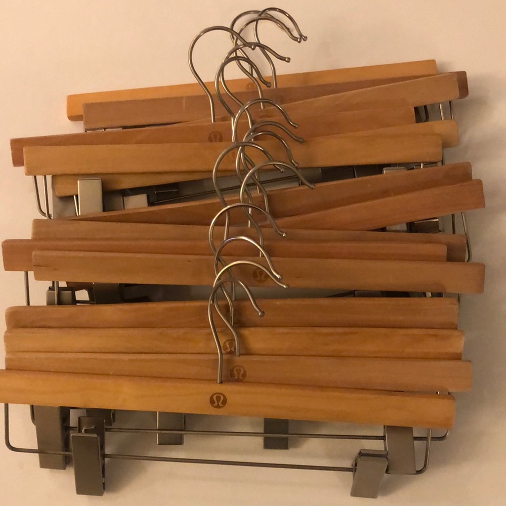 Lululemon wood pant hanger lot of 15